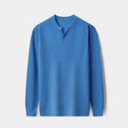 Knit Henley Shirt Long Sleeve Regular Fit for Men