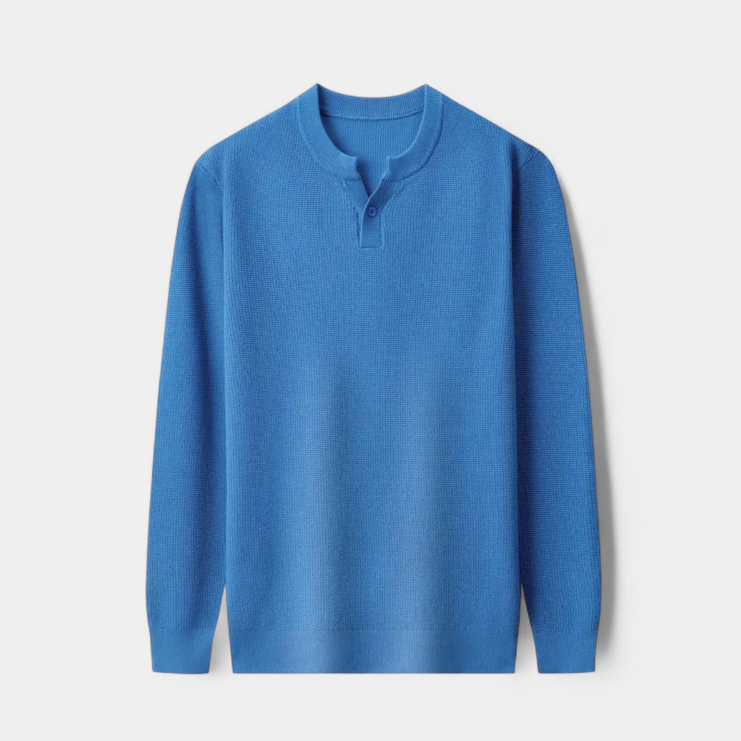 Knit Henley Shirt Long Sleeve Regular Fit for Men
