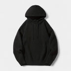 Ribbed Knit Hoodie Relaxed Fit Drawstring for Men