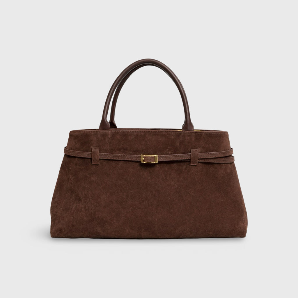 Women's Structured Suede Crossbody Bag