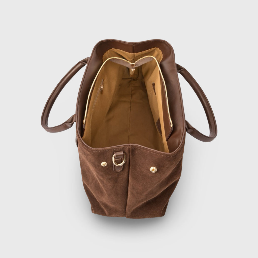 Women's Structured Suede Crossbody Bag