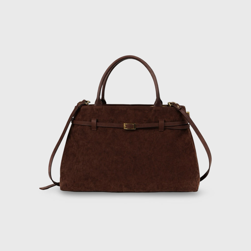 Women's Structured Suede Crossbody Bag