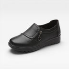 Women's Leather Loafers with Zip Detail