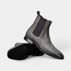 Faux Leather Chelsea Boots Elastic Panel for Men
