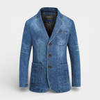 Denim Blazer Jacket Tailored Regular Fit for Men