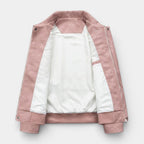 Collared Zip Jacket Suede-Touch Relaxed Fit for Men