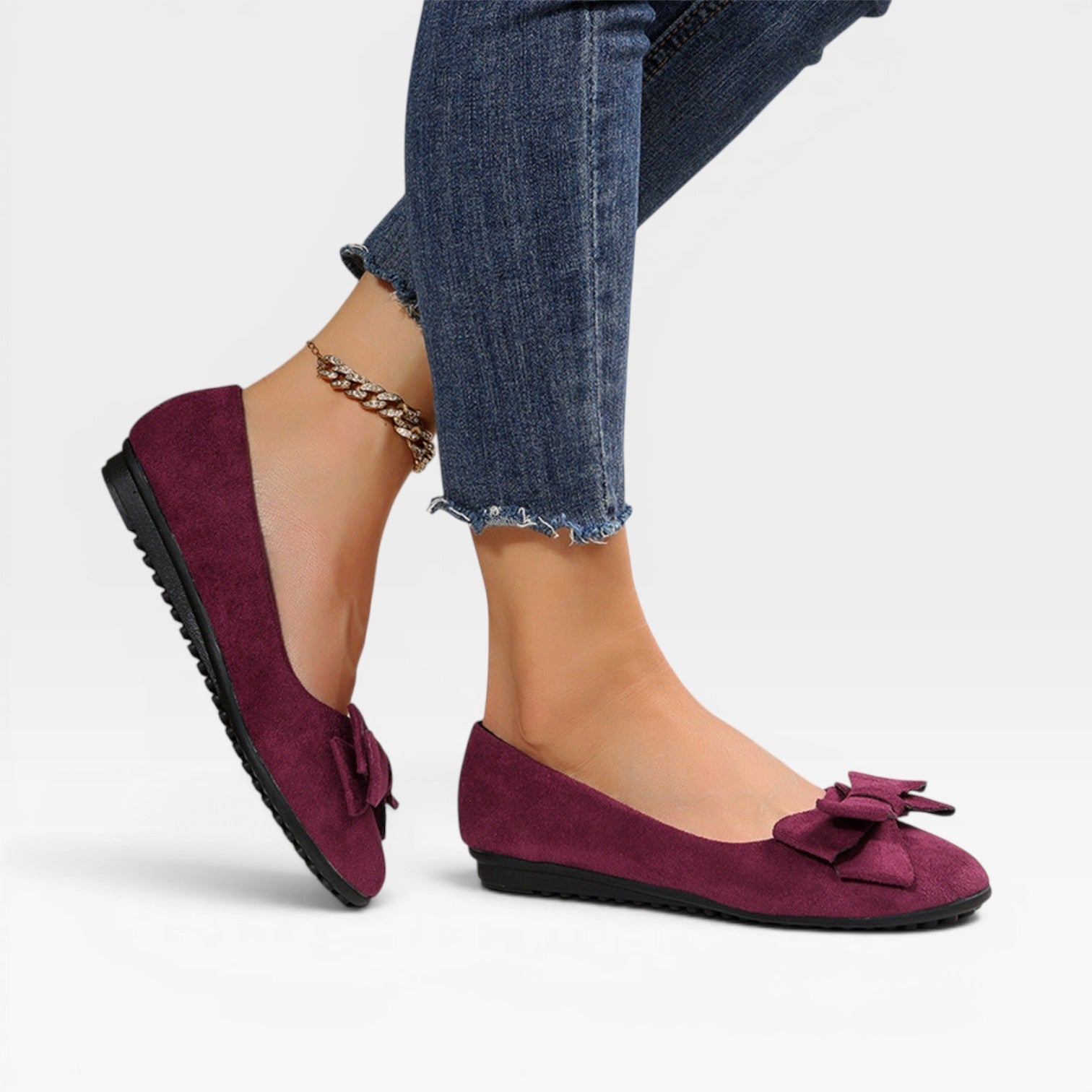 Women's Soft Slip-On Bow Ballet Flats