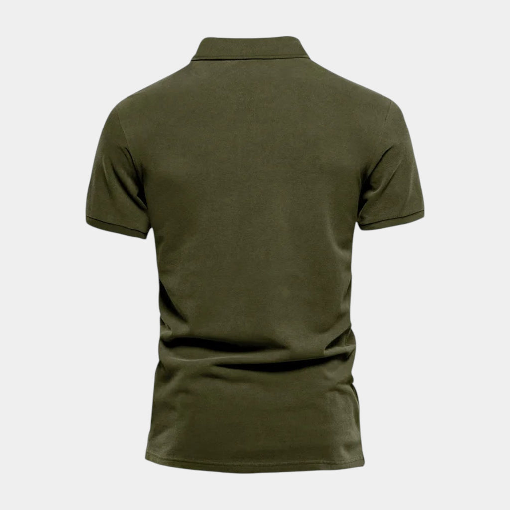 Short Sleeve Knit Polo Shirt Regular Fit for Men