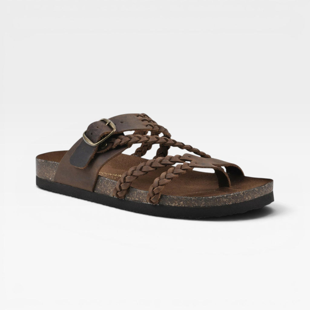 Women's Braided Strap Cork Footbed Sandals