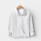 Long Sleeve Button-Down Shirt Relaxed Fit for Men