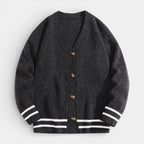 V-Neck Button-Up Knit Cardigan Regular Fit for Men
