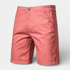Chino Shorts Straight Fit Flat Front for Men