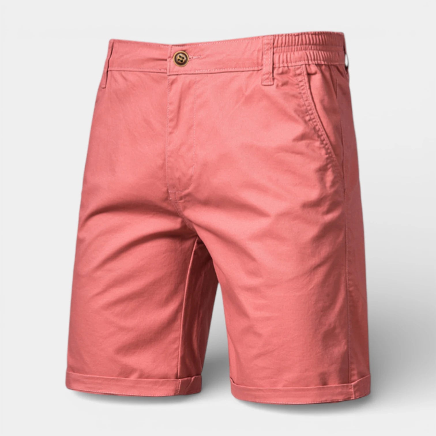 Chino Shorts Straight Fit Flat Front for Men