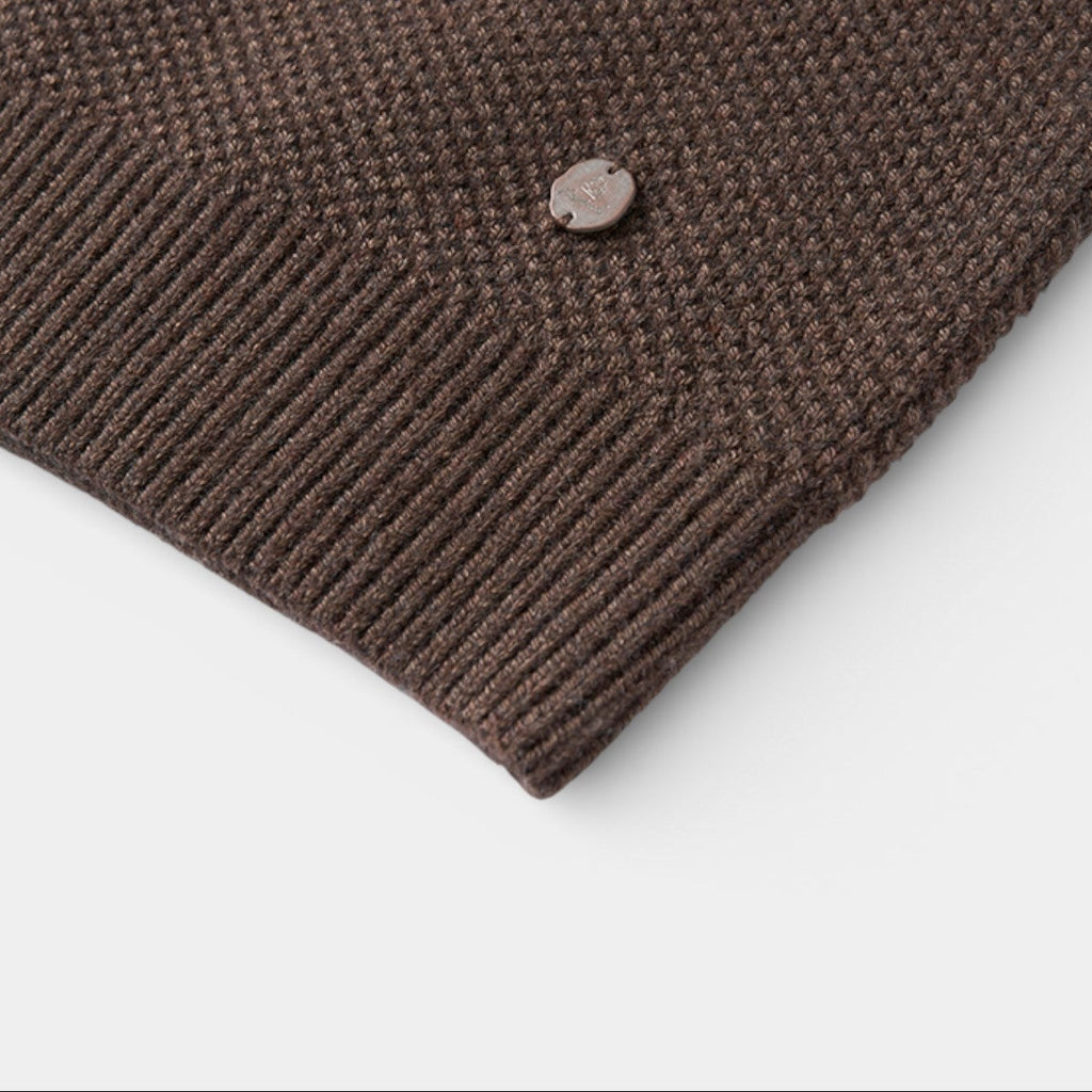 Textured Crewneck Knit Sweater Regular Fit for Men