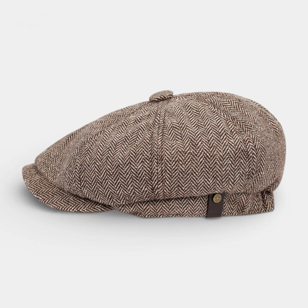 Multi-Panel Newsboy Cap Curved Brim for Men