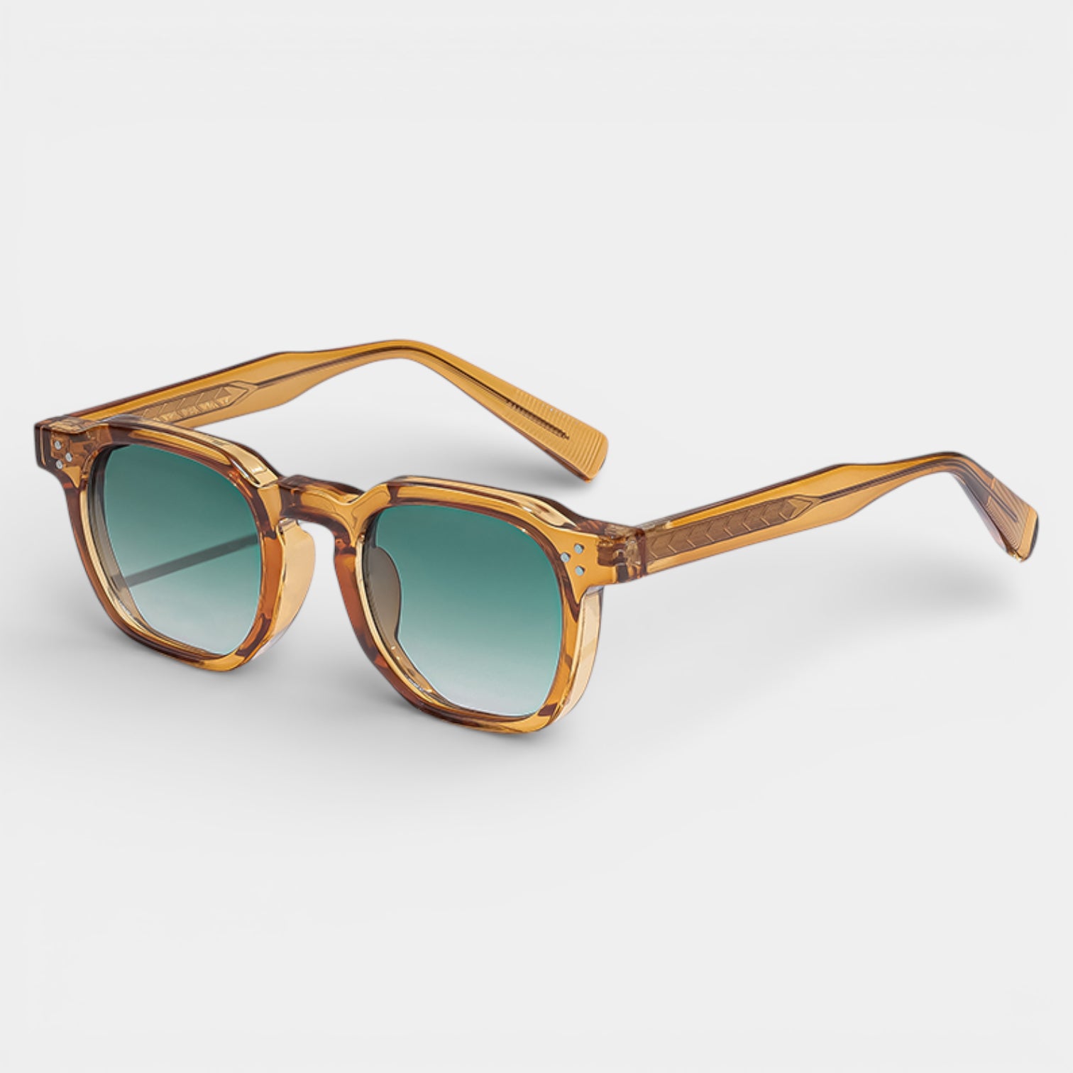 Square Frame Tinted Lens Sunglasses Full-Rim for Men