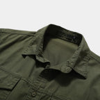 Short Sleeve Button-Up Utility Shirt Regular Fit for Men