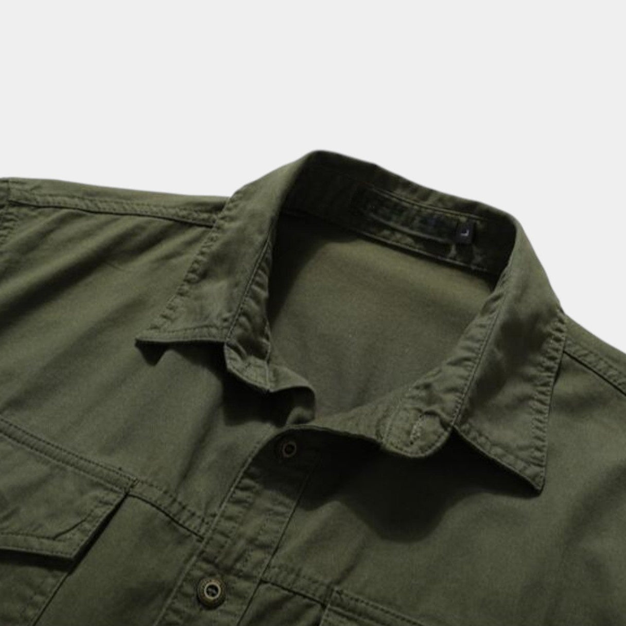 Short Sleeve Button-Up Utility Shirt Regular Fit for Men