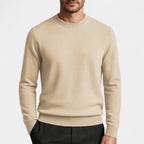 Wool Blend Crew Neck Sweater Regular Fit for Men