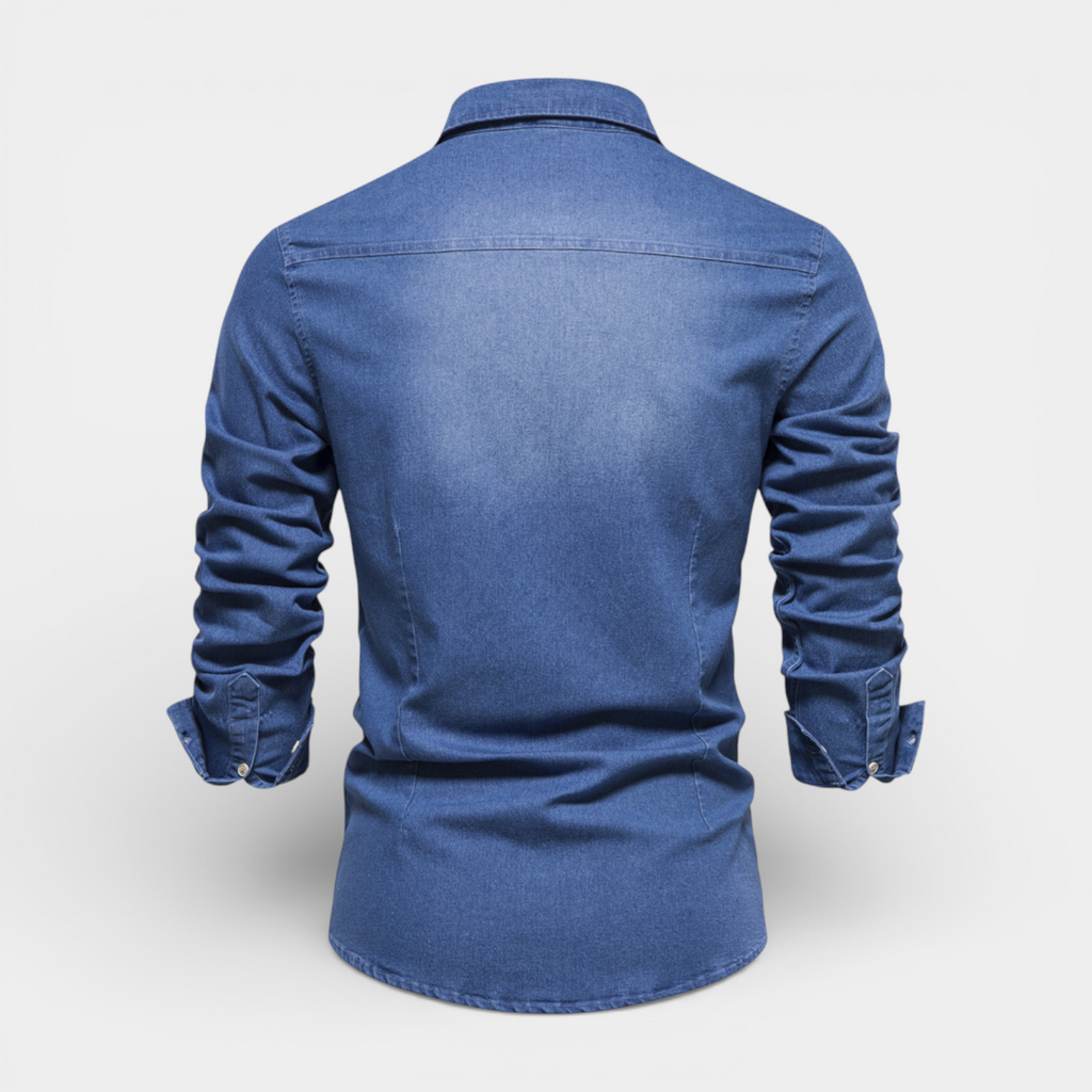 Denim Button-Up Shirt Regular Fit for Men
