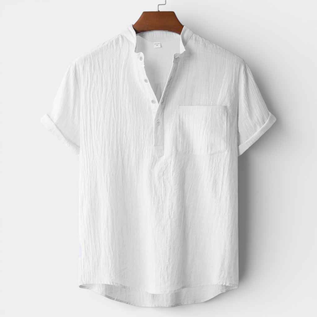 Henley Shirt Short Sleeve Regular Fit for Men