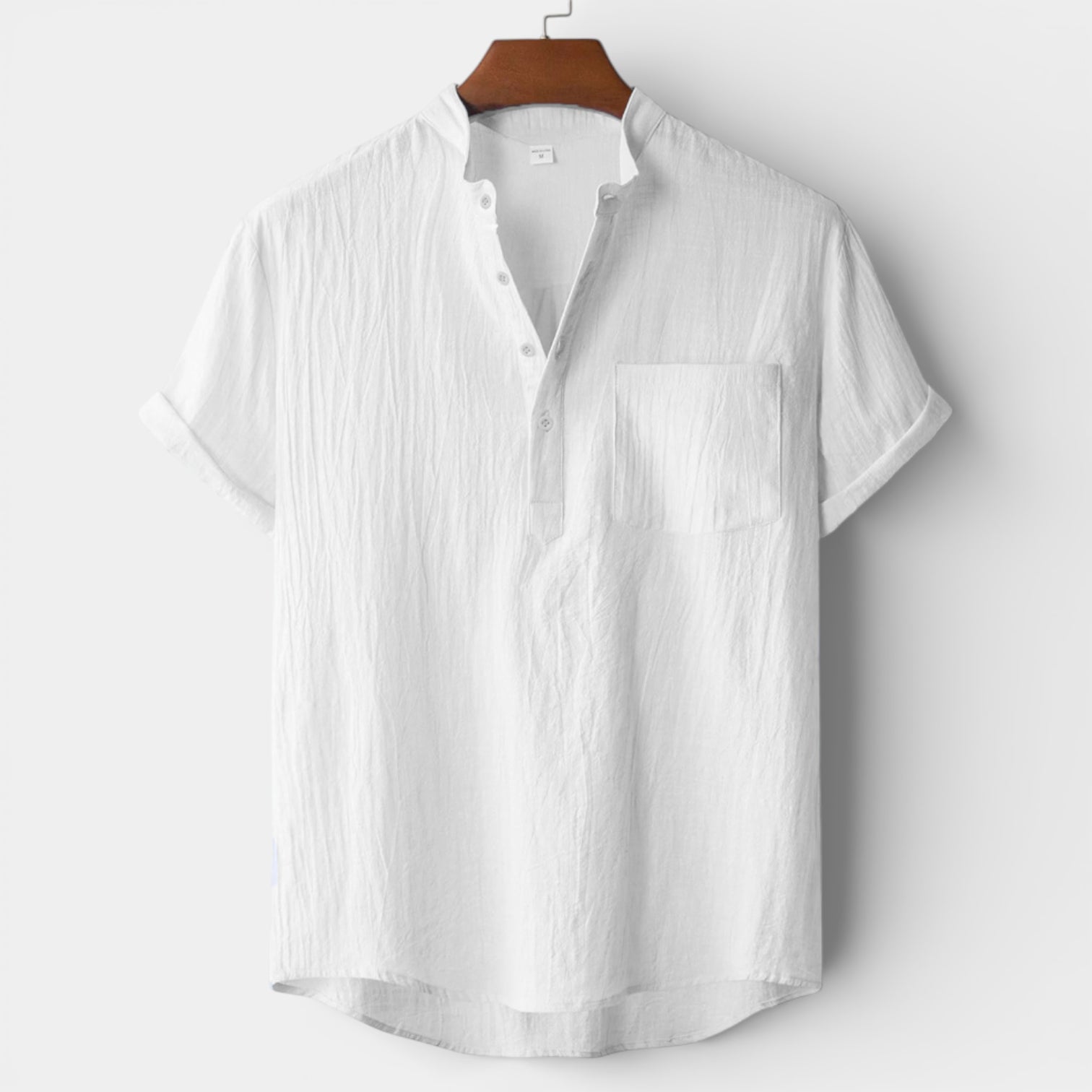 Henley Shirt Short Sleeve Regular Fit for Men