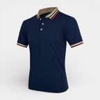 Short Sleeve Button-Up Polo Shirt Regular Fit for Men