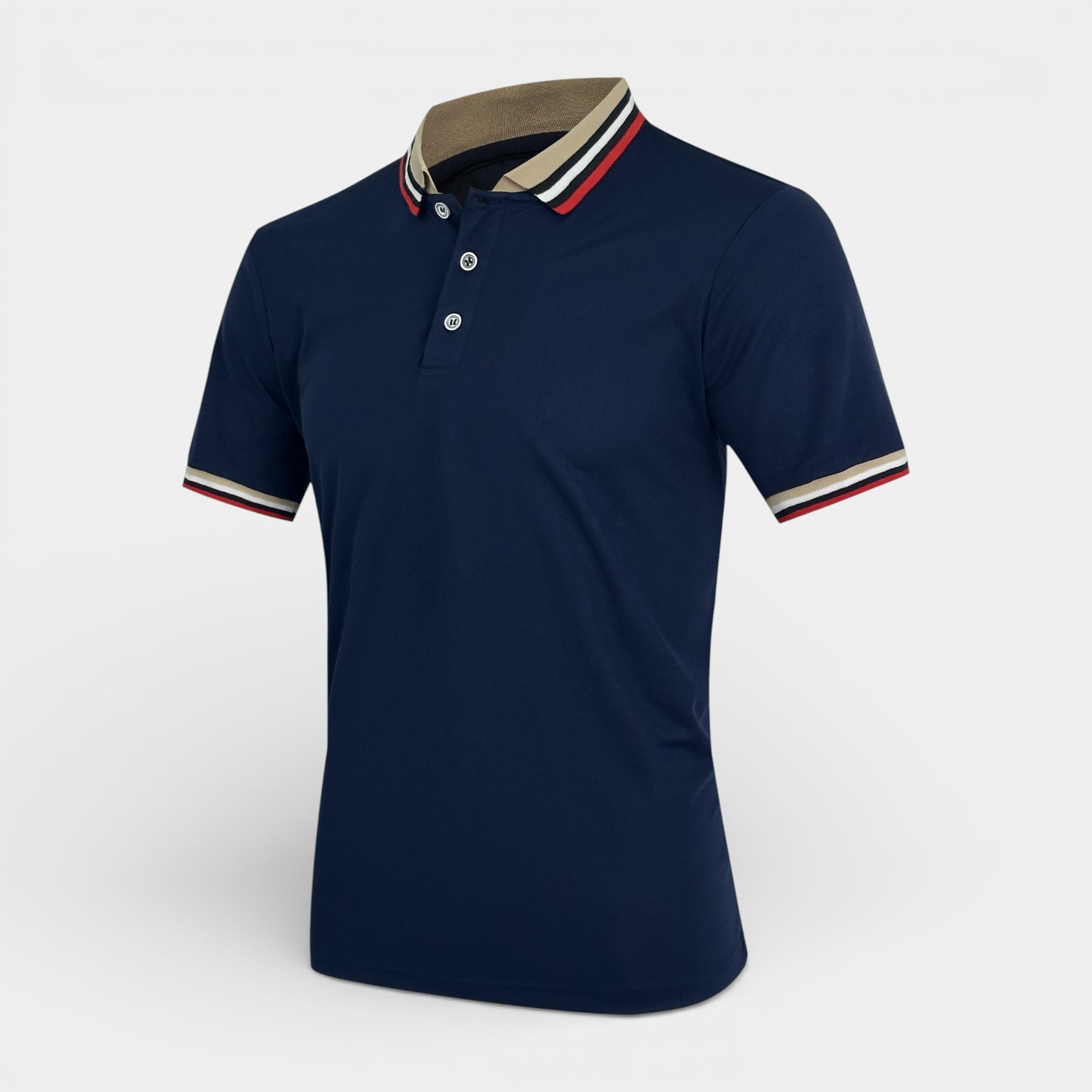 Short Sleeve Button-Up Polo Shirt Regular Fit for Men