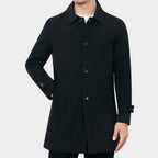 Waterproof Trench Coat Regular Fit Mid-Length for Men