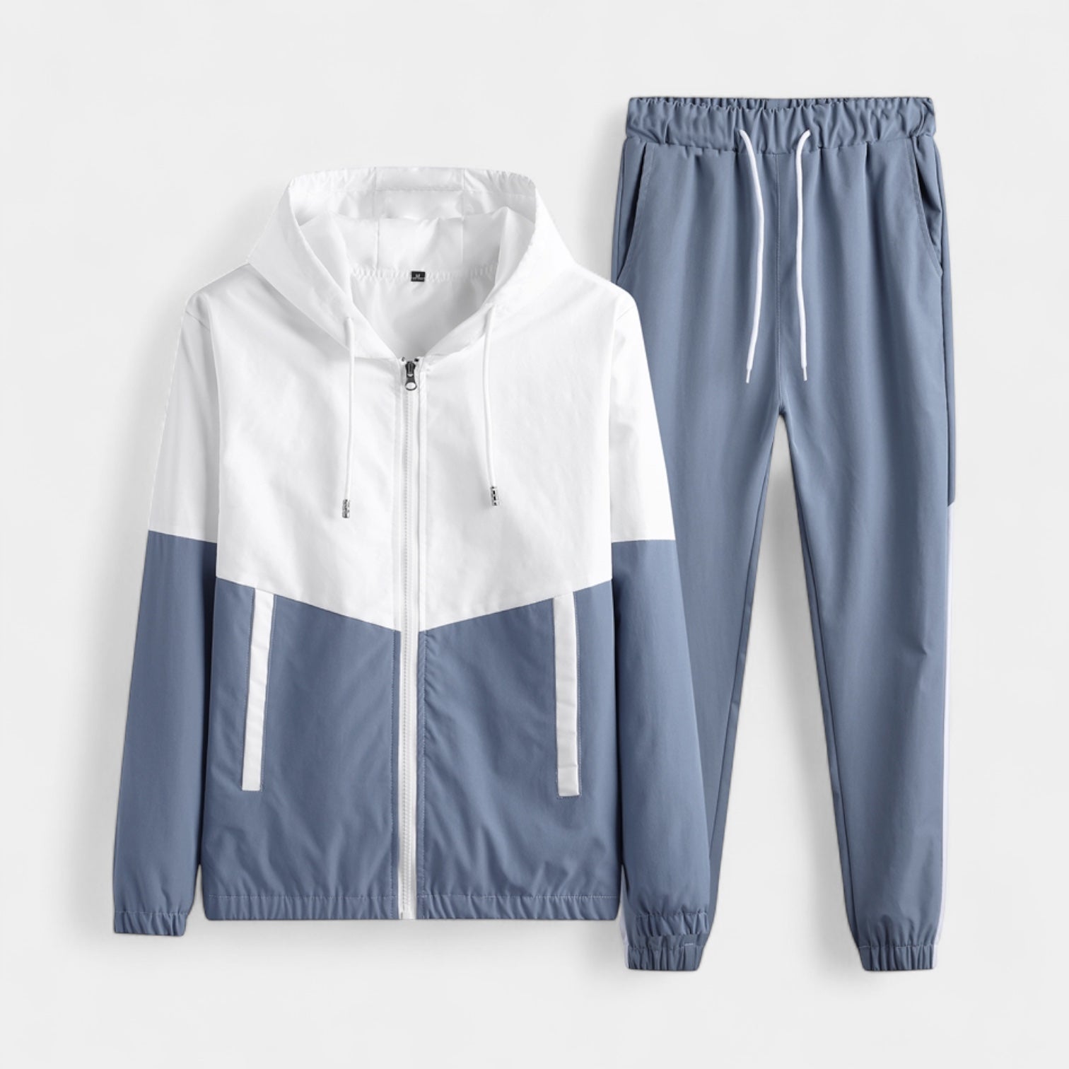 Color Block Windbreaker Tracksuit Set Regular Fit for Men