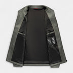 Genuine Leather Stand Collar Jacket Regular Fit for Men