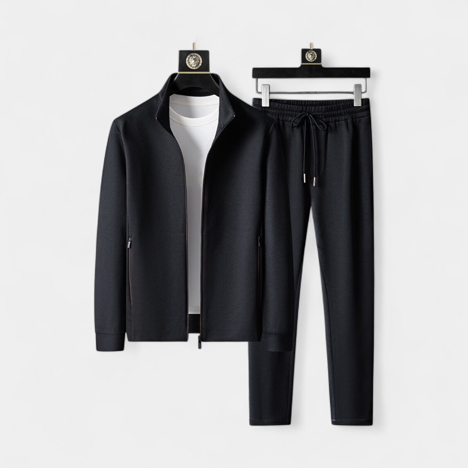 Tech Tracksuit Zip-Up Jacket Jogger Pants Set for Men