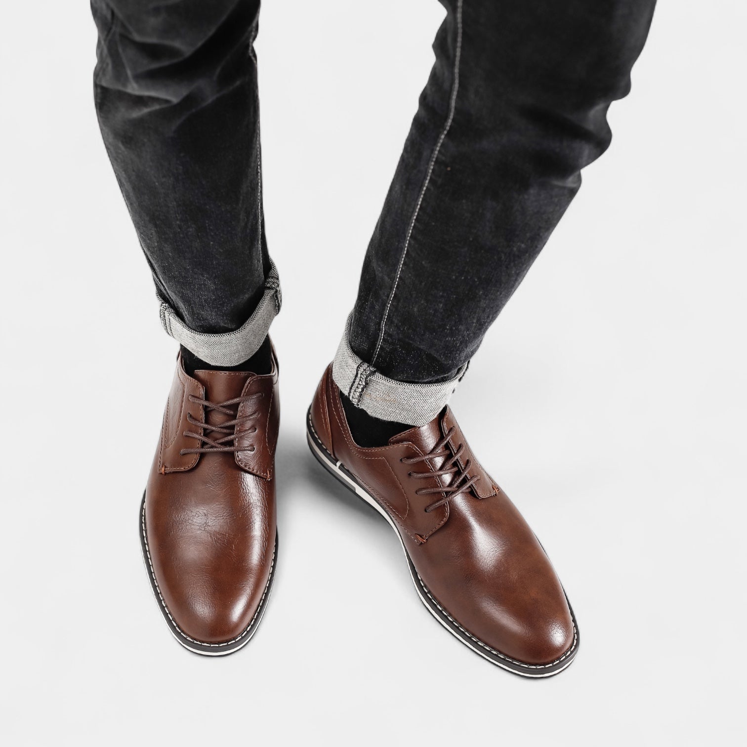 Leather Loafer Slip-On Dress Shoes for Men