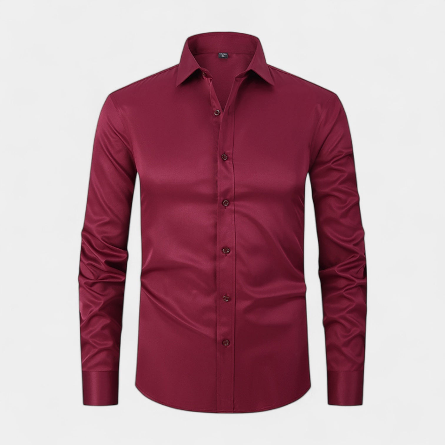 Slim Fit Cotton Blend Button-Down Dress Shirt for Men