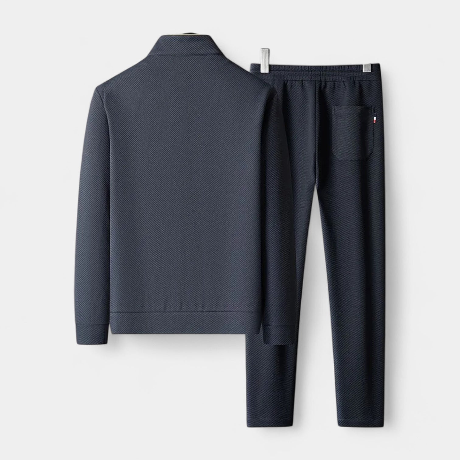 Zip Tracksuit Set Stretch Polyester Regular Fit for Men