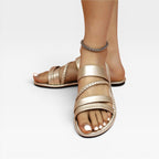 Women's Woven Braided Open-Toe Flat Sandals