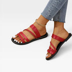 Women's Woven Braided Open-Toe Flat Sandals