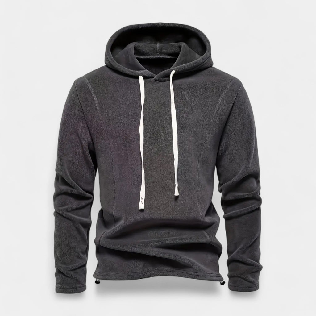 Midweight Fleece Hoodie Drawstring Regular Fit for Men