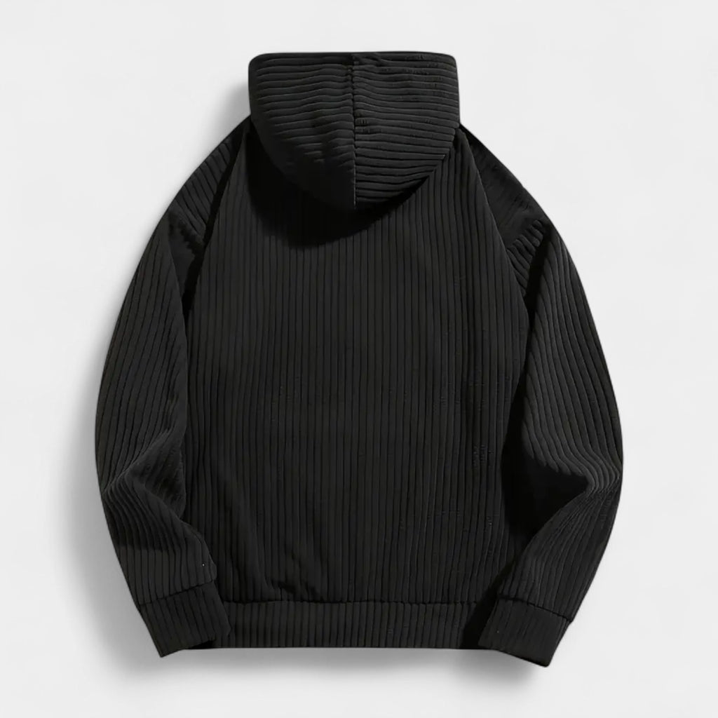 Corduroy Hoodie Relaxed Fit Kangaroo Pocket for Men