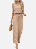 Women's Two-Piece Set with Wide Leg Trousers