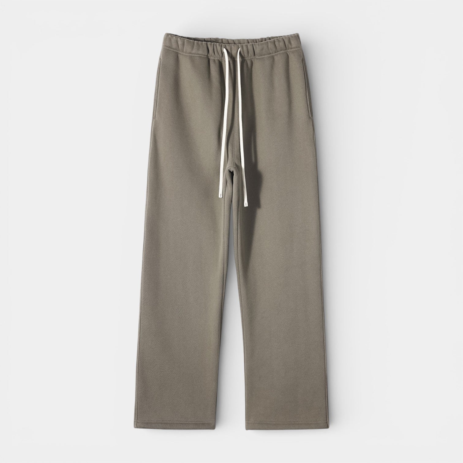 Knit Drawstring Pants Straight Leg Relaxed Fit for Men