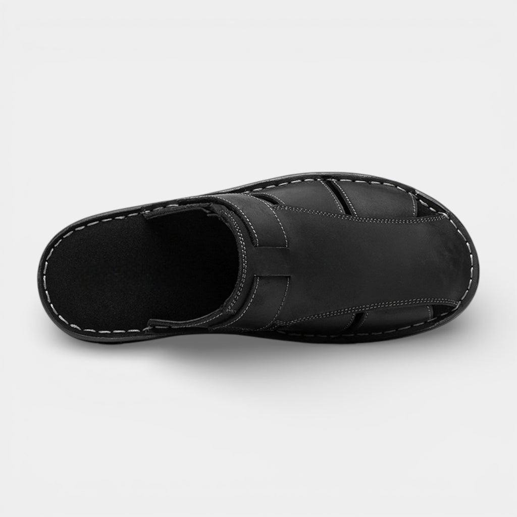 Double Buckle Slide Sandals Adjustable Strap for Men