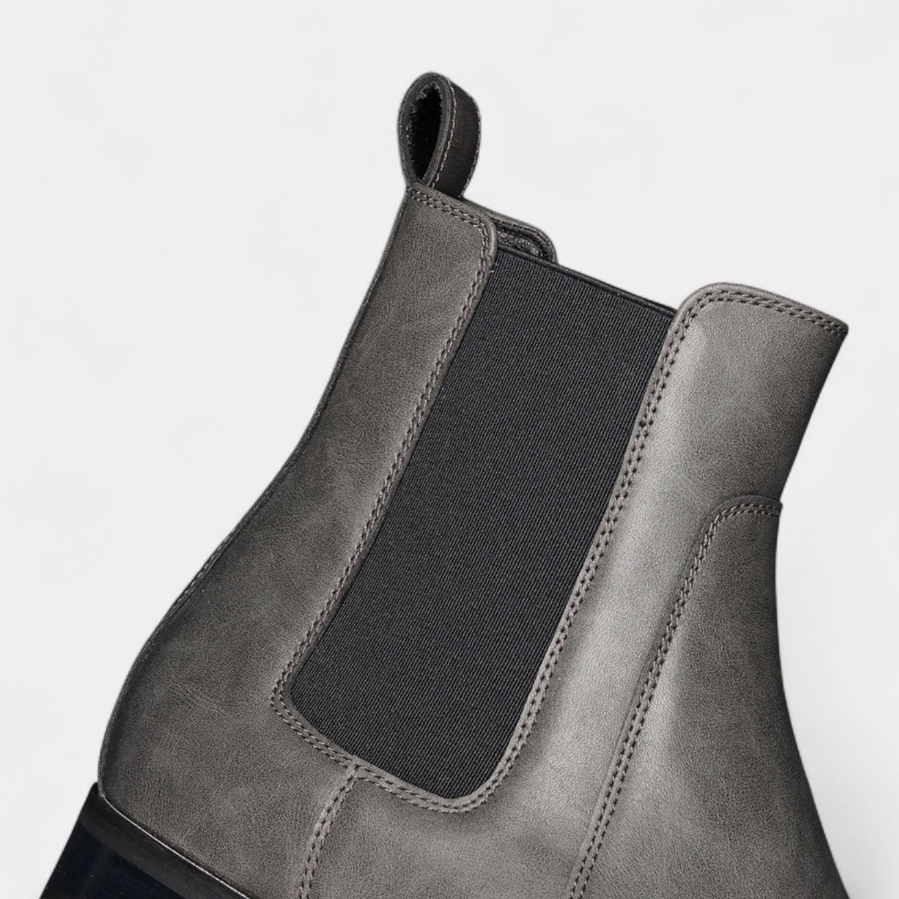 Faux Leather Chelsea Boots Elastic Panel for Men