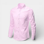 Slim Fit Long Sleeve Button-Up Shirt for Men