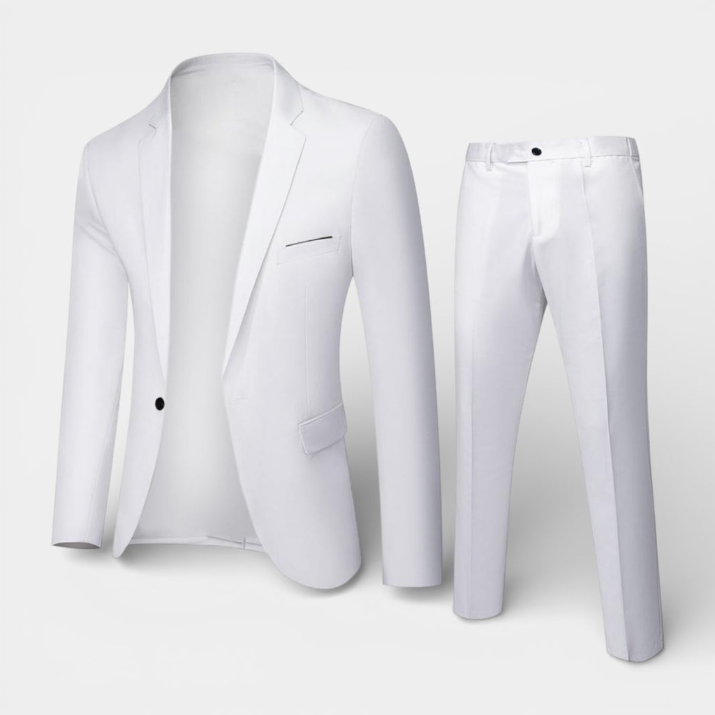 Slim Fit Two-Piece Tailored Suit Set for Men