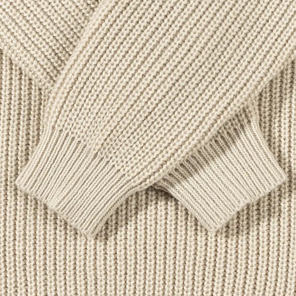 Crew Neck Ribbed Knit Sweater Regular Fit for Men