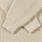 Crew Neck Ribbed Knit Sweater Regular Fit for Men