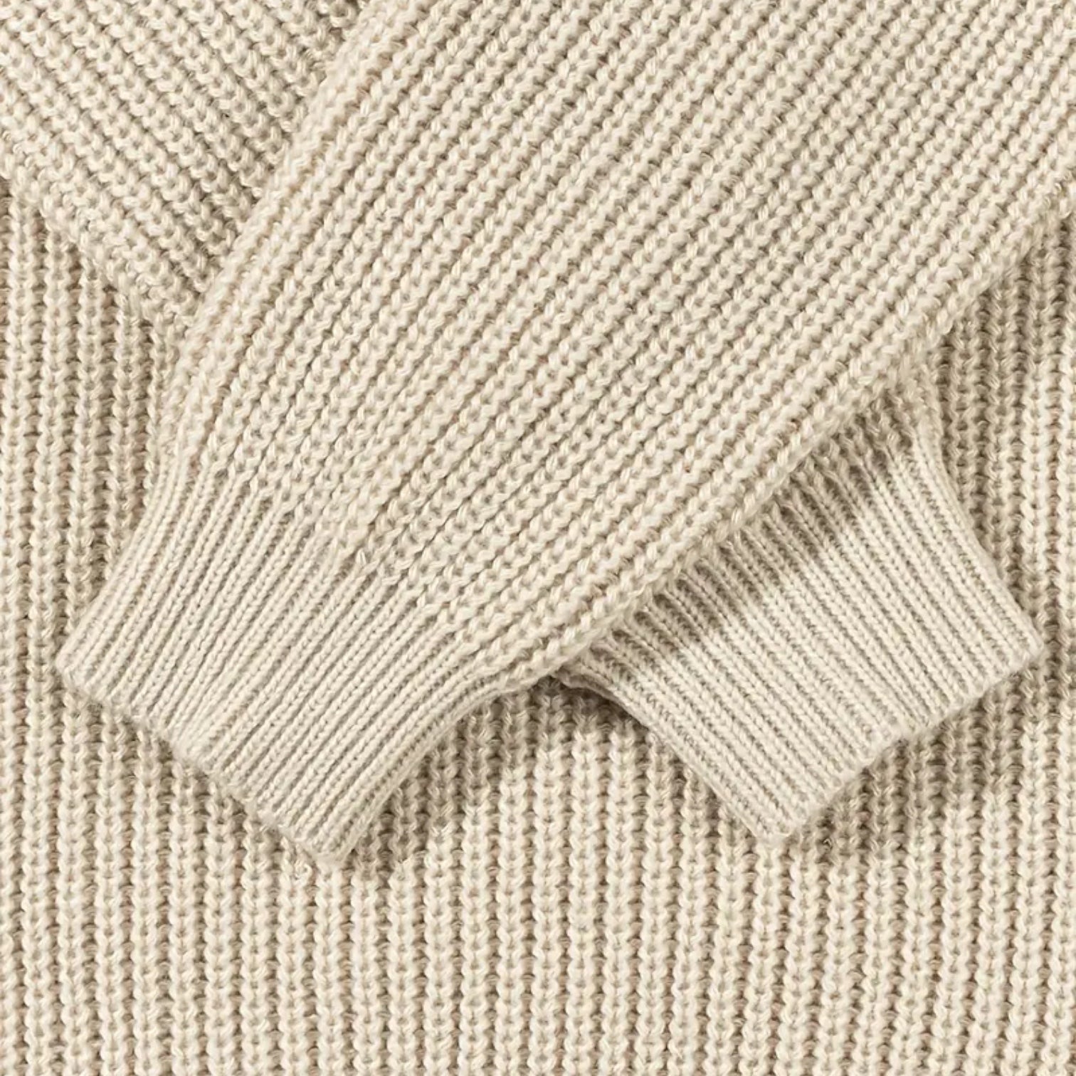 Crew Neck Ribbed Knit Sweater Regular Fit for Men