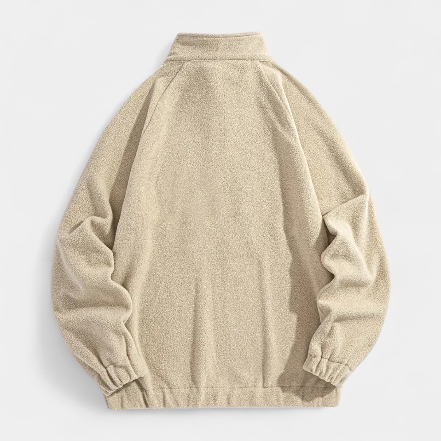Fleece Half-Zip Pullover Embroidered Relaxed Fit for Men