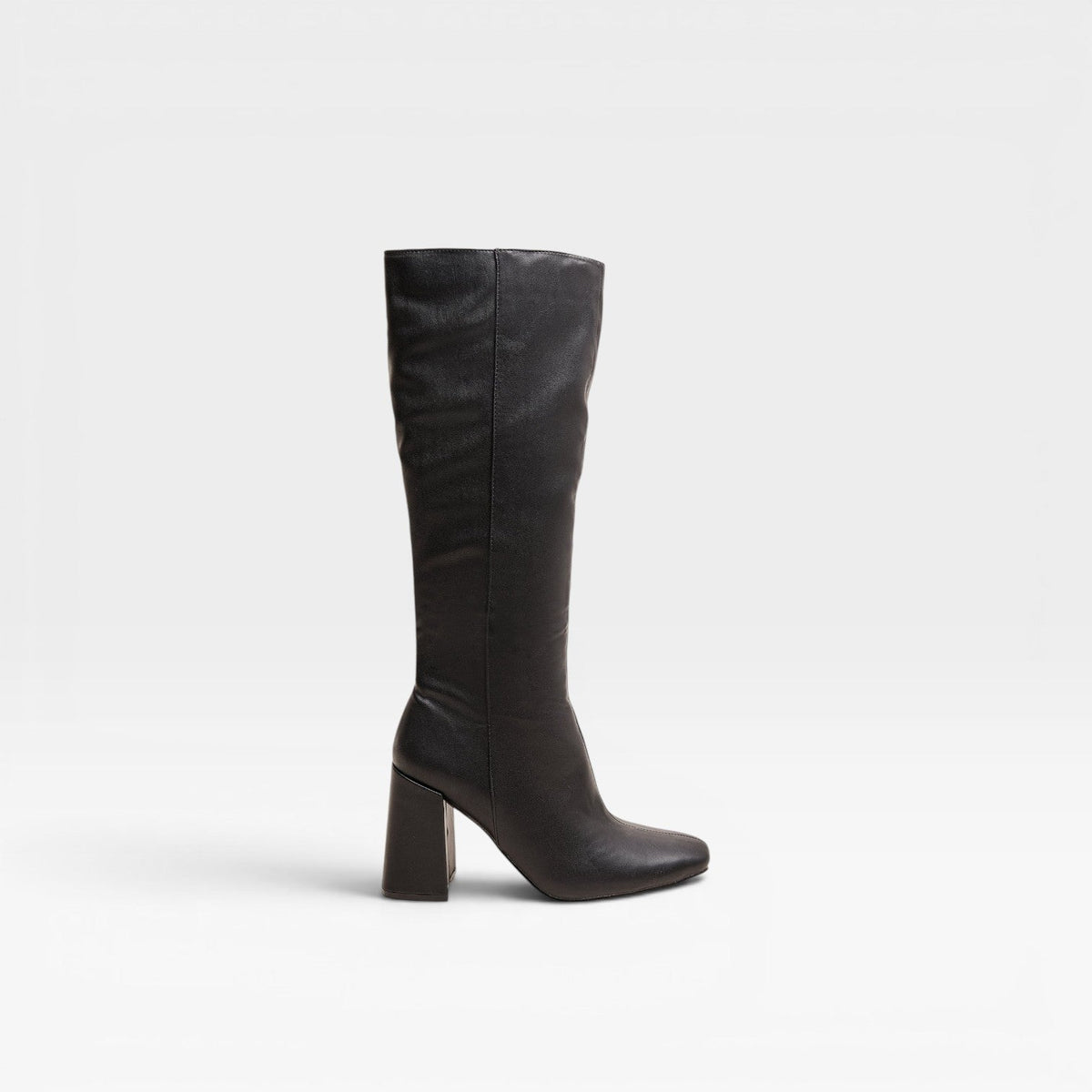 Women's Knee-High Square Toe Block Heel Boots